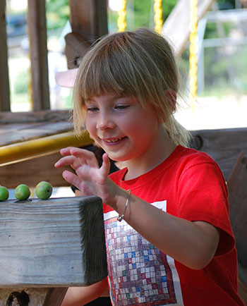 Playing outdoors